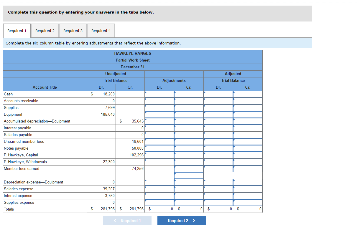 Solved Required: 1. Complete the six-column table by | Chegg.com