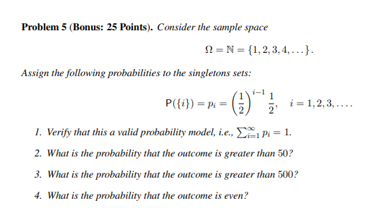 Solved Problem 5 (Bonus: 25 Points). Consider the sample | Chegg.com