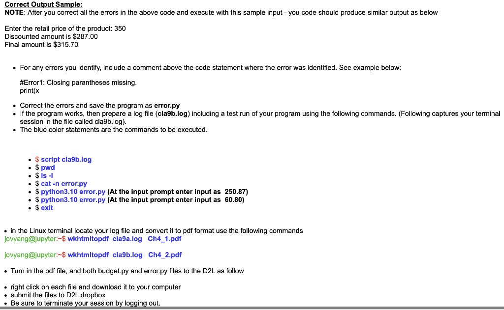 Solved Identify Errors There are three types of errors that | Chegg.com