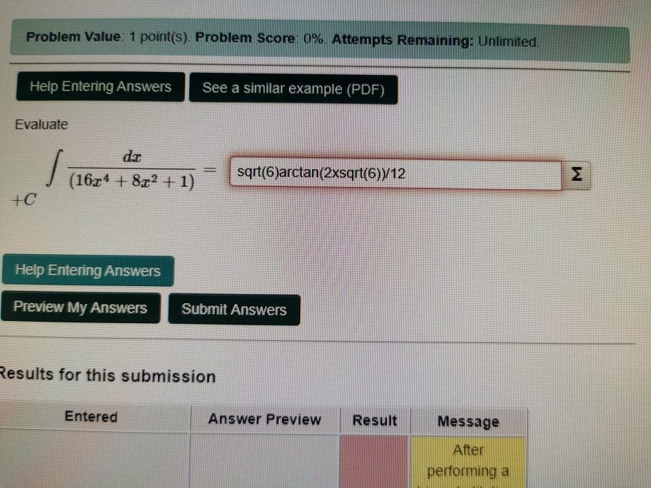 Solved Problem Value: 1 point(s). Problem Score 0%. Attempts | Chegg.com