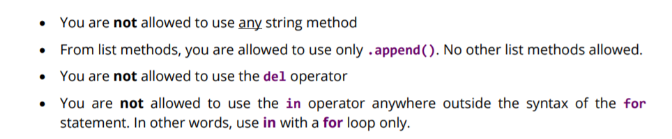 Solved • You are not allowed to import anything • You are | Chegg.com