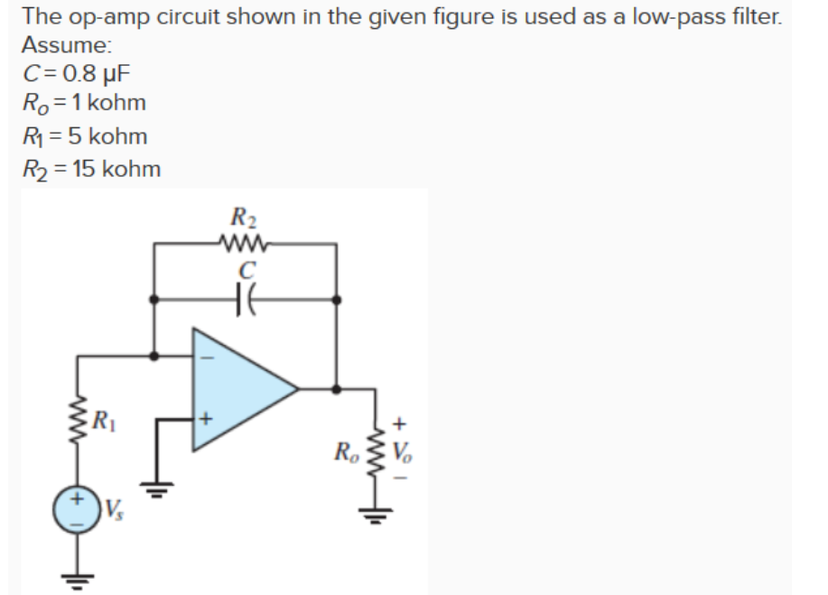 The Op-amp Circuit Shown In The Given Figure Is Used | Chegg.com