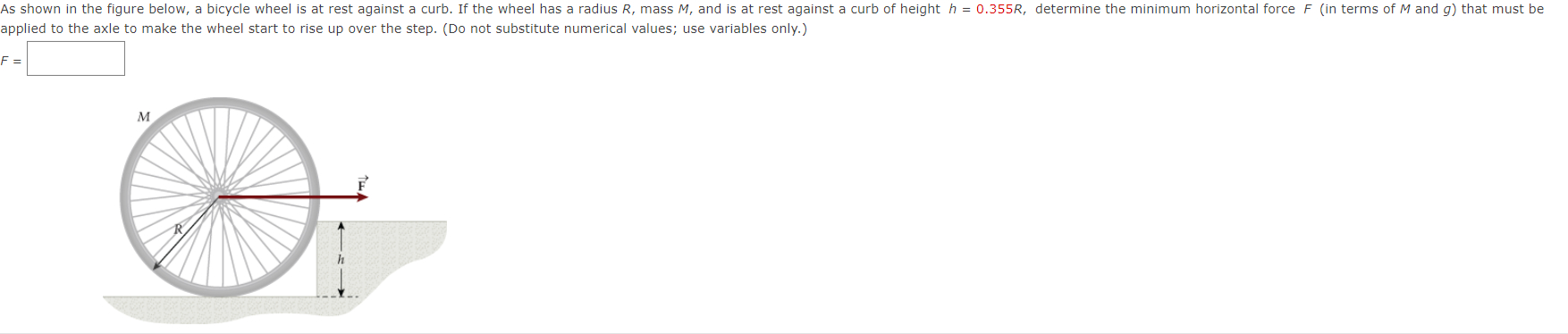 Solved As shown in the figure below, a bicycle wheel is at | Chegg.com