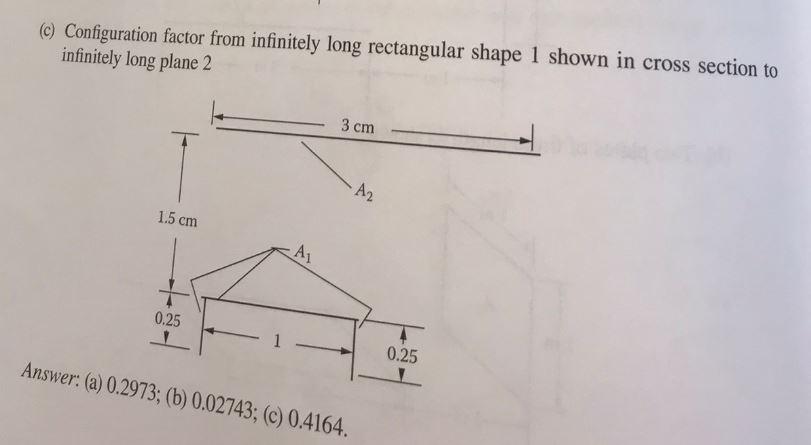 Solved Find The Configuration Factor F1-2 For The | Chegg.com