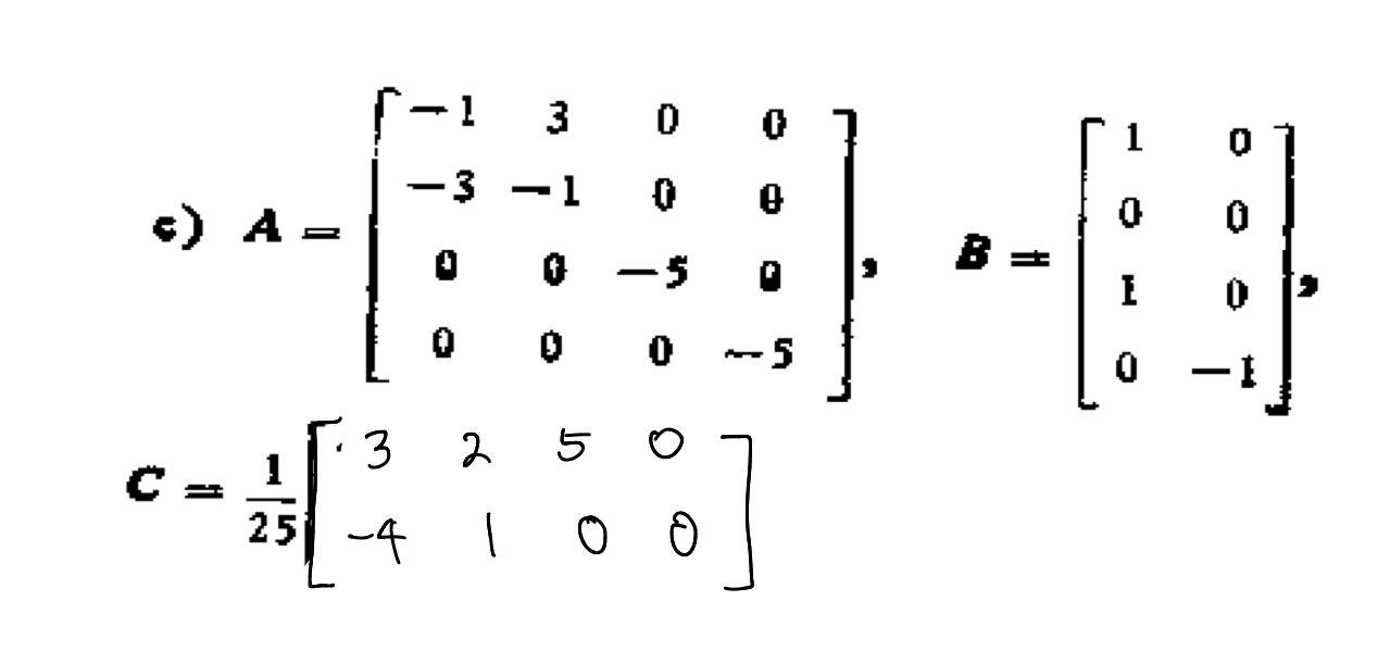 Analyze These Two Systems X'=ax + Bu, Y = 