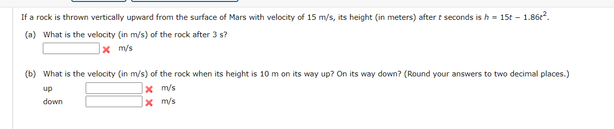 Solved If a rock is thrown vertically upward from the | Chegg.com