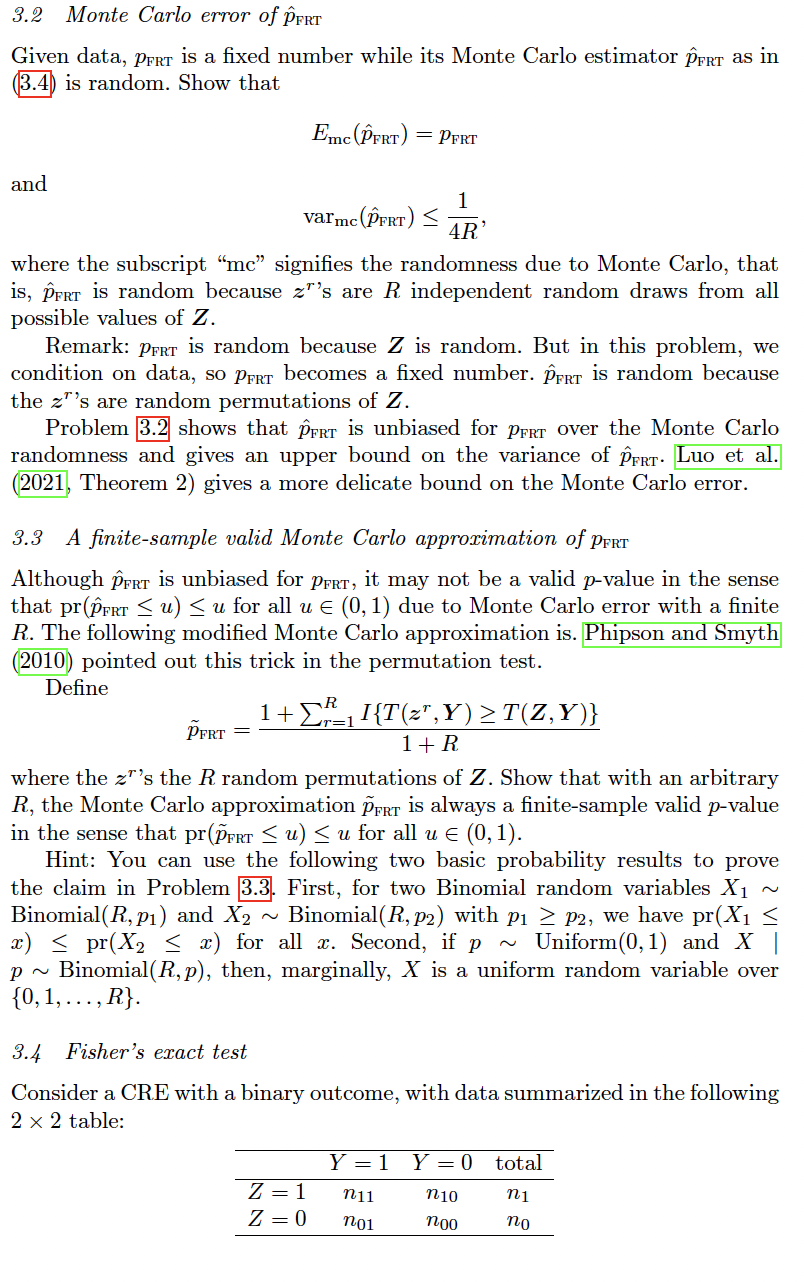 Solved 3.2 Monte Carlo error of ^pfrt Given data, pfrt is a | Chegg.com