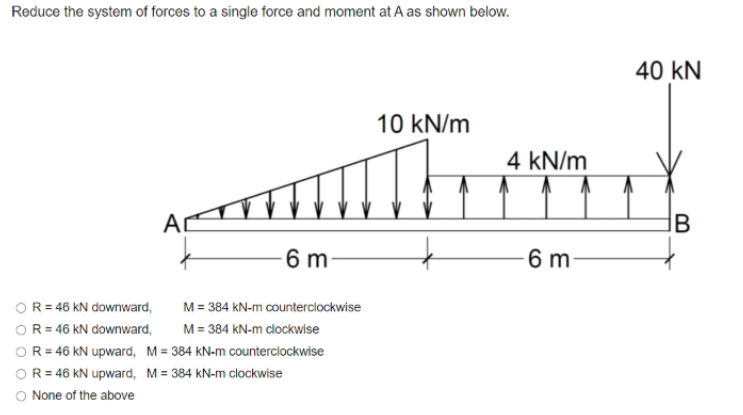 Solved Reduce the system of forces to a single force and | Chegg.com