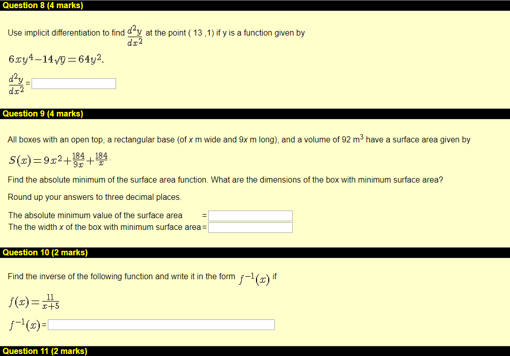 Solved Question 8 (4 marks) Use implicit differentiation to | Chegg.com