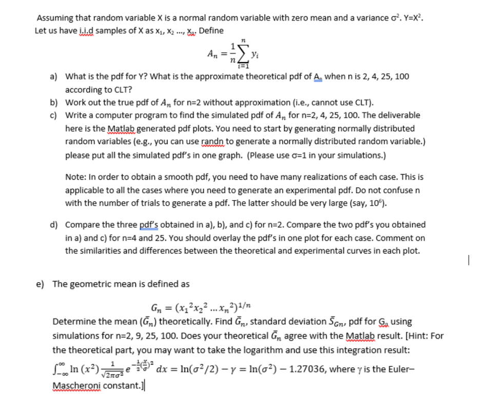 Assuming That Random Variable X Is A Normal Random Chegg Com