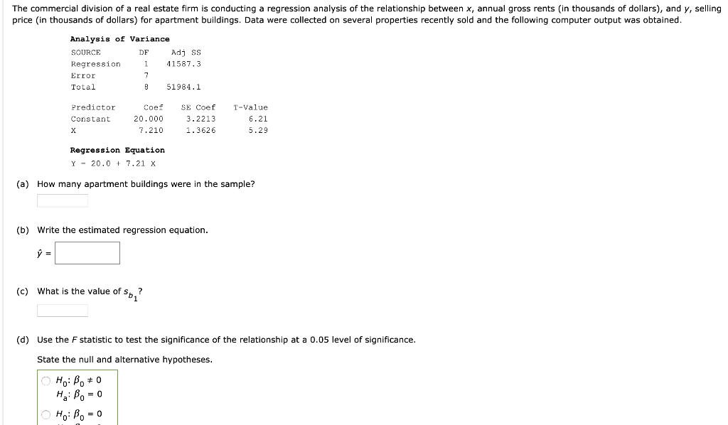 Solved The commercial division of a real estate firm is