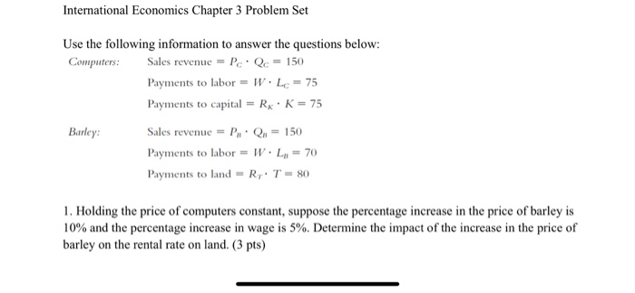 Solved 2. Determine the impact of the increase in the | Chegg.com