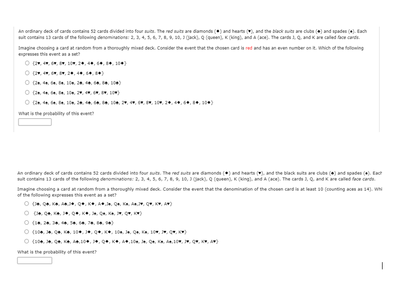 Solved An ordinary deck of cards contains 52 cards divided