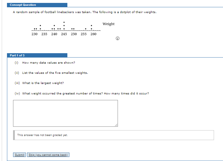 Solved A random sample of football linebackers was taken. | Chegg.com