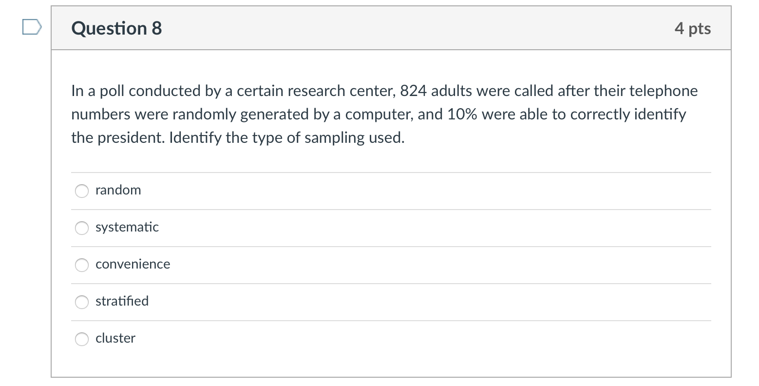 Solved Question Pts In A Poll Conducted By A Certain Chegg Com