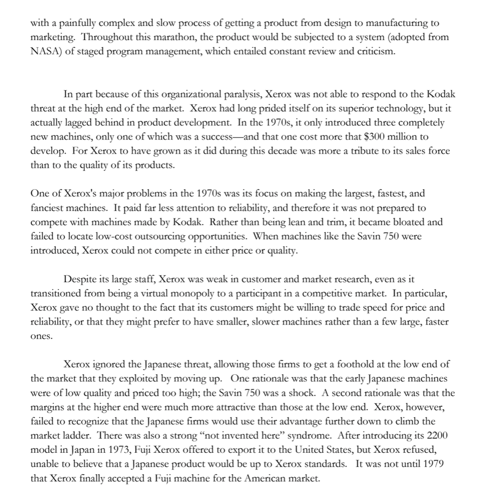 Solved Xerox The Early Days When Chester Carlson invented