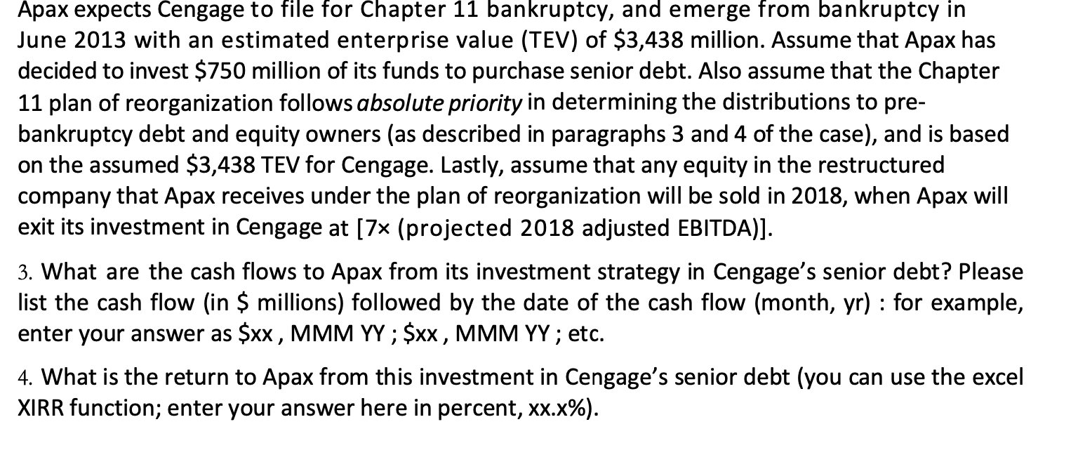 Apax expects Cengage to file for Chapter 11 | Chegg.com