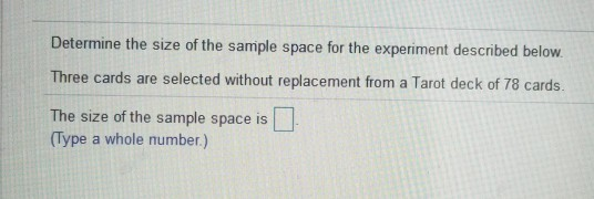 sample space size experiment