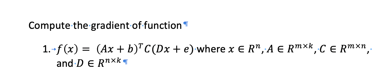Solved Compute the gradient of function 
