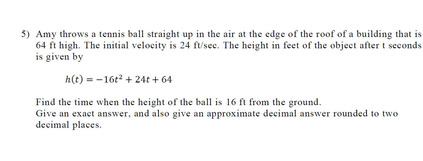 Solved Amy throws a tennis ball straight up in the air at