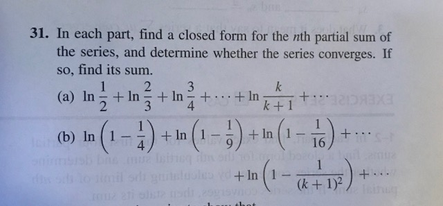 Solved 31. In each part, find a closed form for the nth | Chegg.com