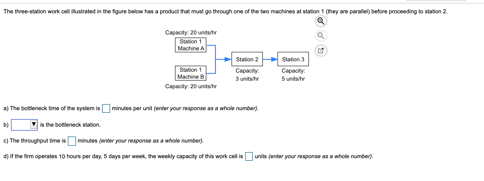 Solved The Three-station Work Cell Illustrated In The Figure | Chegg.com