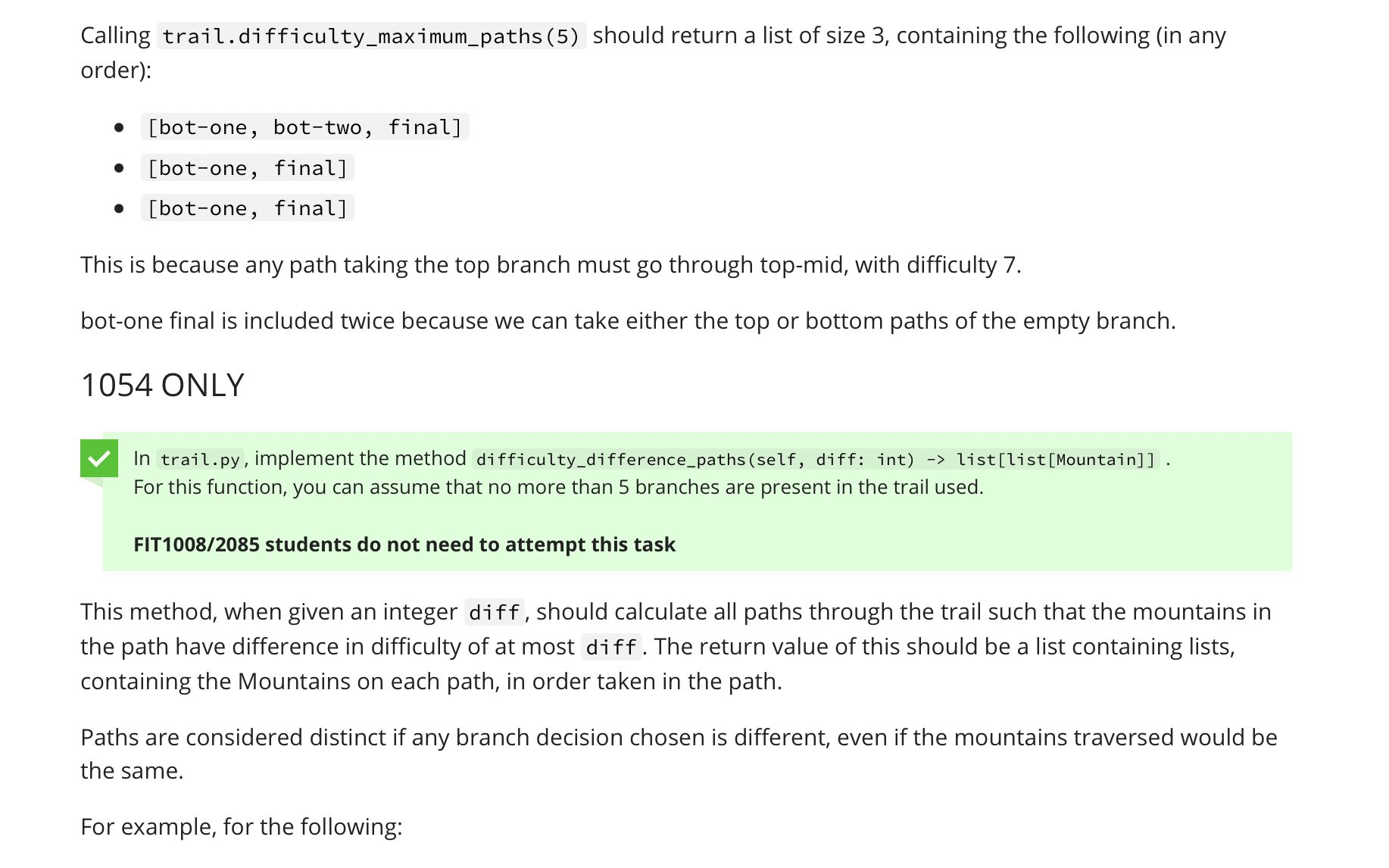 Solved ⎣⎡m˙m˙m˙5⎦⎤Calling trail.difficulty_maximum_paths(5) | Chegg.com