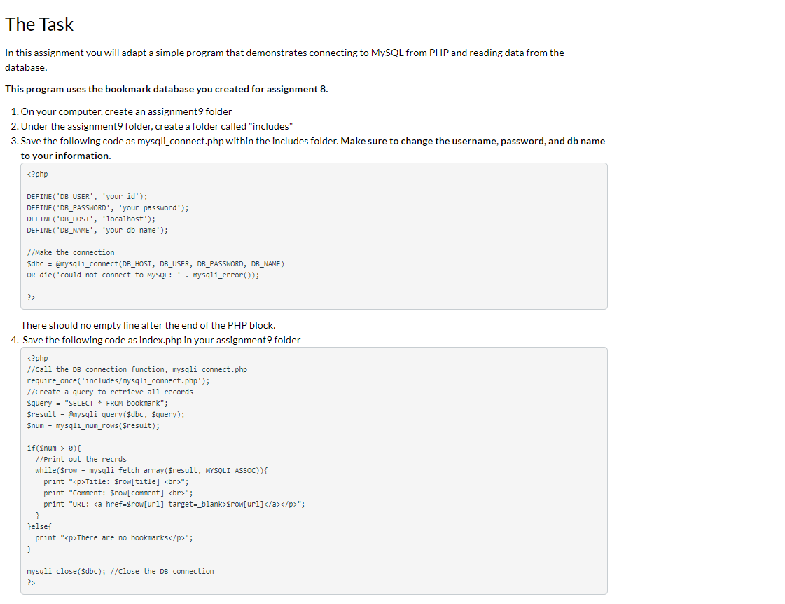 Solved The Task In this assignment you will adapt a simple | Chegg.com