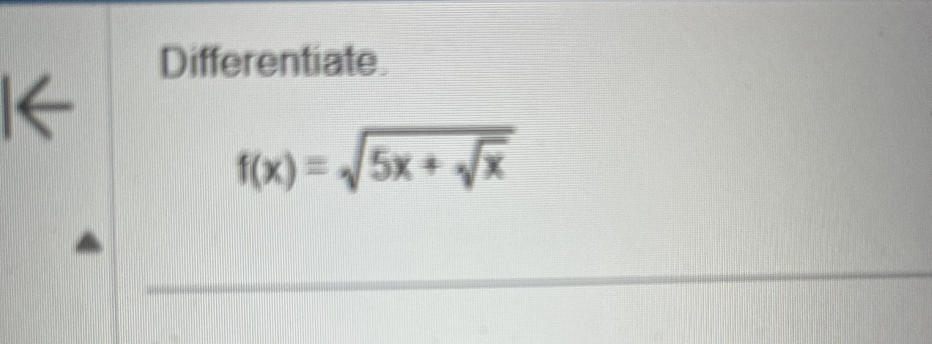 Solved Differentiate F X 5x X22