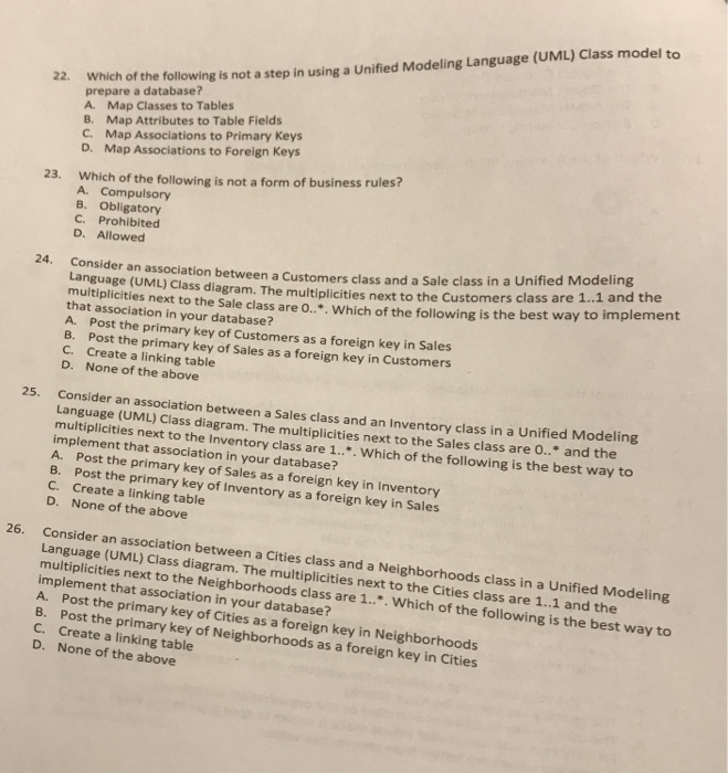 Solved 22. Which of the following is not a step in using a | Chegg.com