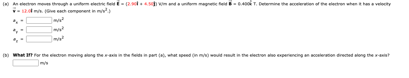 Solved A An Electron Moves Through A Uniform Electric F Chegg Com