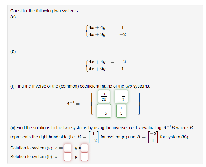 Solved Consider The Following Two Systems. (a) | Chegg.com