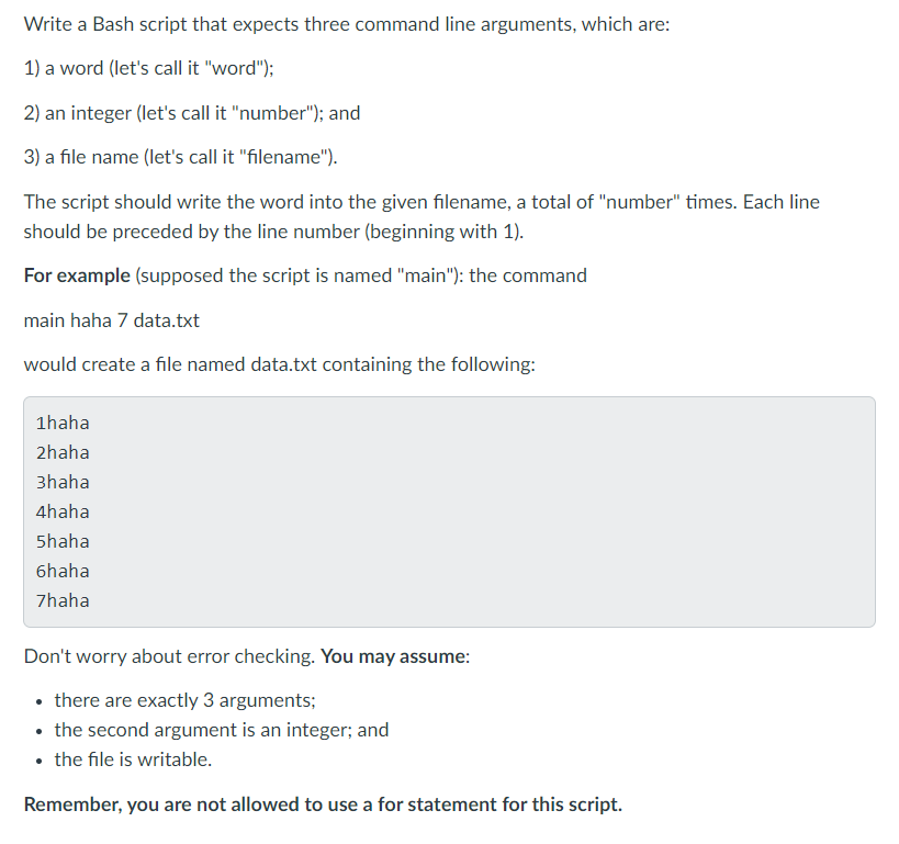 solved-write-a-bash-script-that-expects-three-command-line-chegg