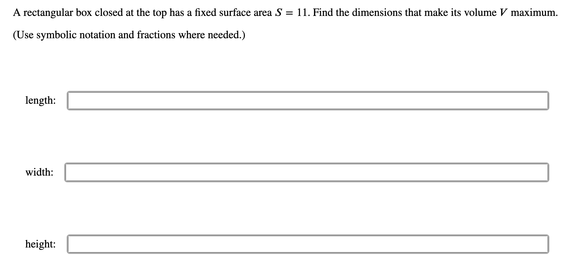 Solved A rectangular box closed at the top has a fixed | Chegg.com