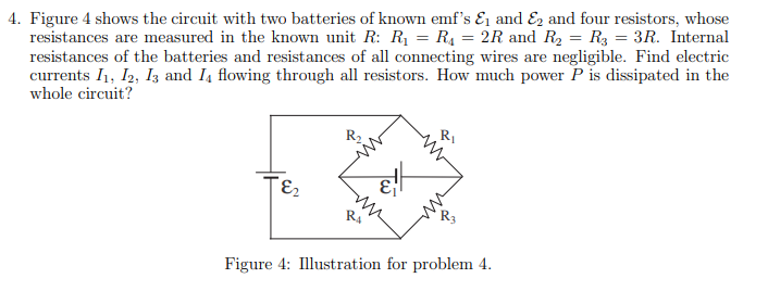 Solved Figure 4 Shows The Circuit With Two Batteries Of | Chegg.com