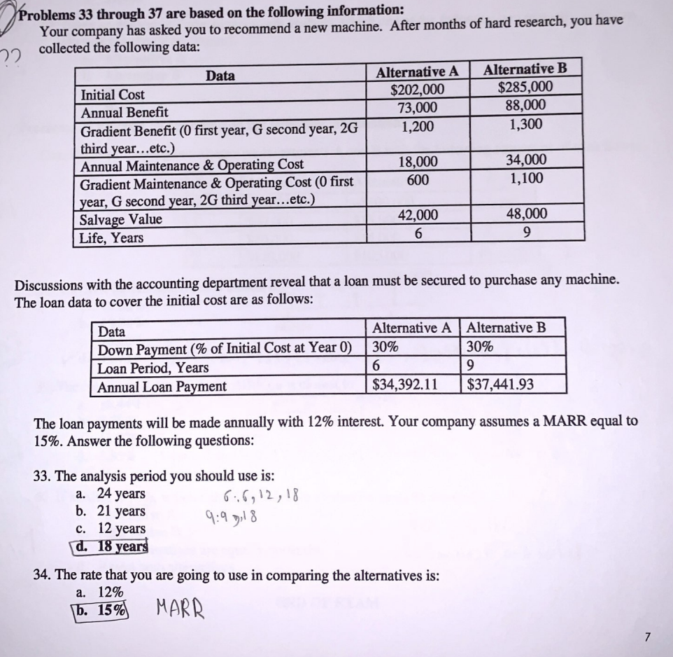 Solved Problems 33 through 37 are based on the following | Chegg.com