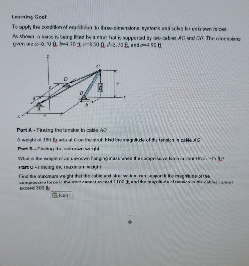 Solved Learning Goal: To apply the condition of equilibrium | Chegg.com
