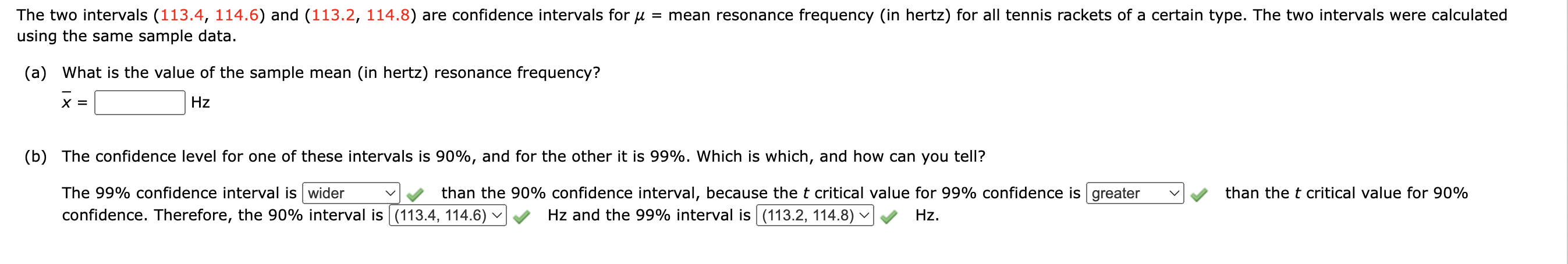 Solved Using The Same Sample Data.(a) ﻿what Is The Value Of 