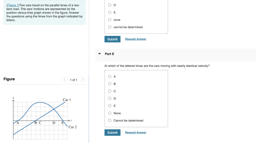 Solved Part B Complete Part C Two Graphs For Positions Of | Chegg.com