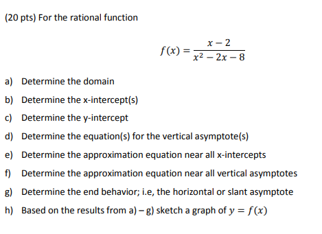 Solved Pts For The Rational Function X 2 F X X2 2x Chegg Com