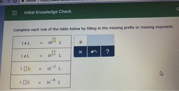 Solved Complete each row of the table below by filling in Chegg