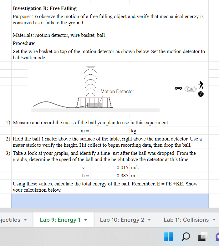 Solved Investigation B: Free Falling Purpose: To observe the