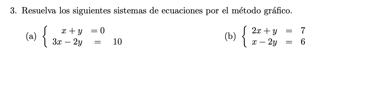 Solved 1. Resuelva Los Siguientes Sistemas De Ecuaciones Por | Chegg.com