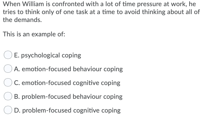 Solved When William is confronted with a lot of time | Chegg.com