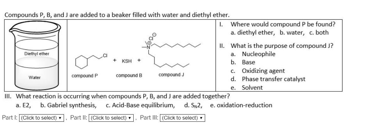 Solved Compounds P B And I Are Added To A Beaker Filled Chegg Com