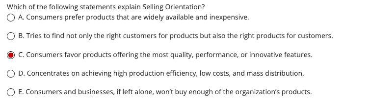 Solved Which of the following statements explain Selling | Chegg.com