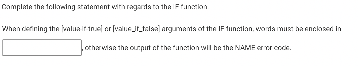Solved Complete the following statement regarding nested IF | Chegg.com
