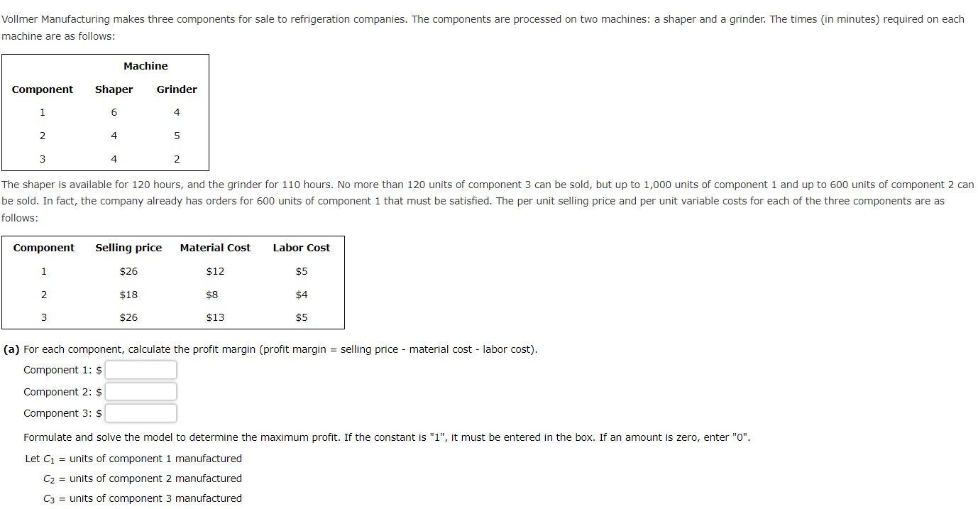 Solved The shaper is available for 120 hours, and the | Chegg.com