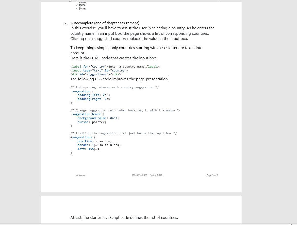 Solved Hello Please in javascript. Here's the code | Chegg.com