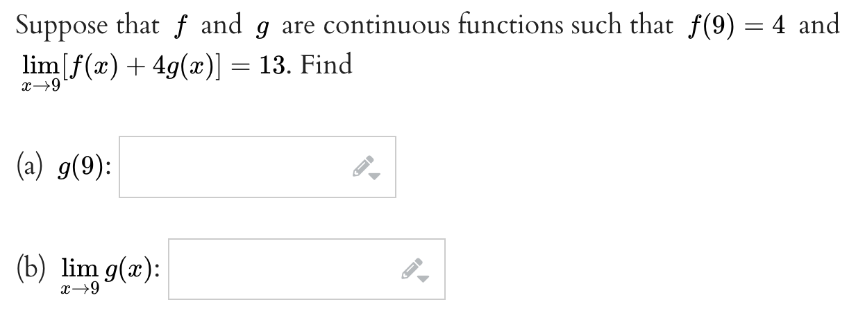 Solved Suppose That F And G Are Continuous Functions Such | Chegg.com